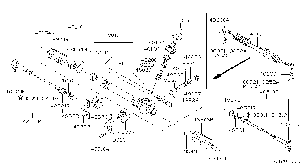 TOYOTA 48520-50A26 - Raidetangon pää inparts.fi