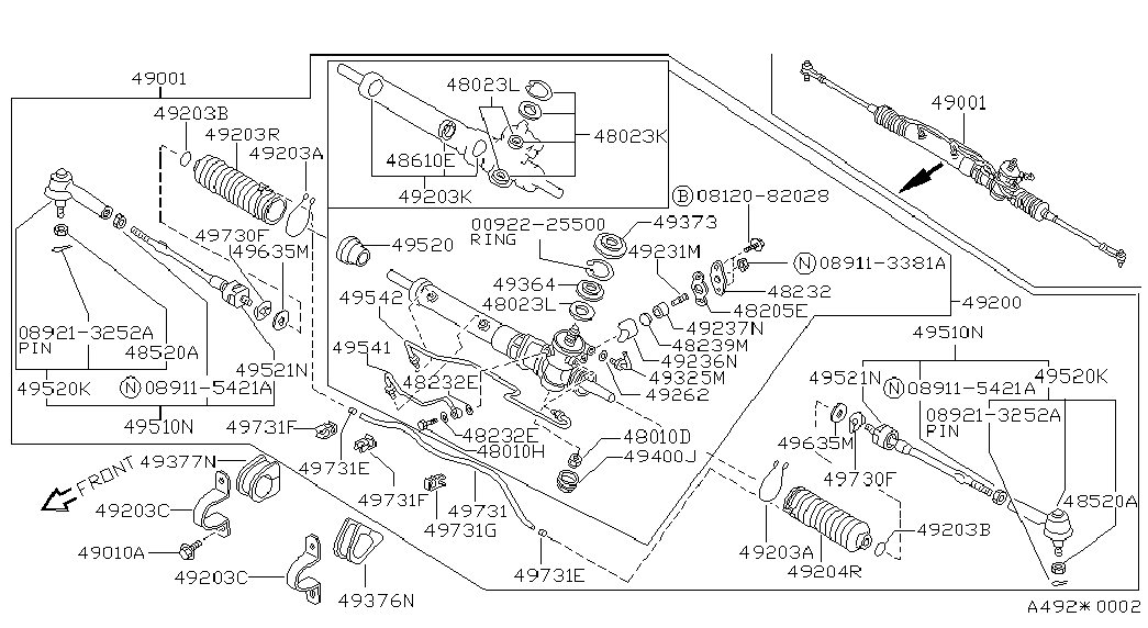 Honda 4820453A00 - Paljekumi, ohjaus inparts.fi