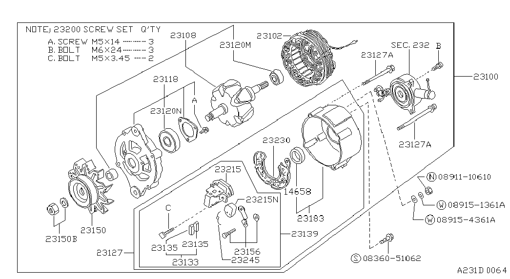 NISSAN 2310854A00 - Pyörijä inparts.fi