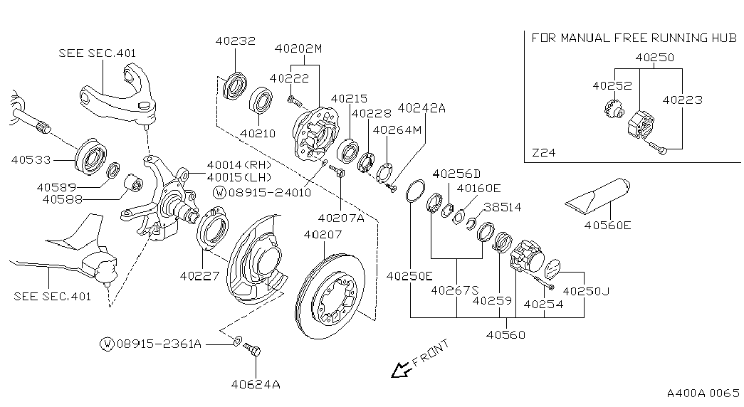 NISSAN 40262-50W00 - Pyöränlaakerisarja inparts.fi