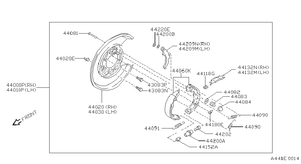 NISSAN 4406008G25 - Jarrukenkäsarja inparts.fi