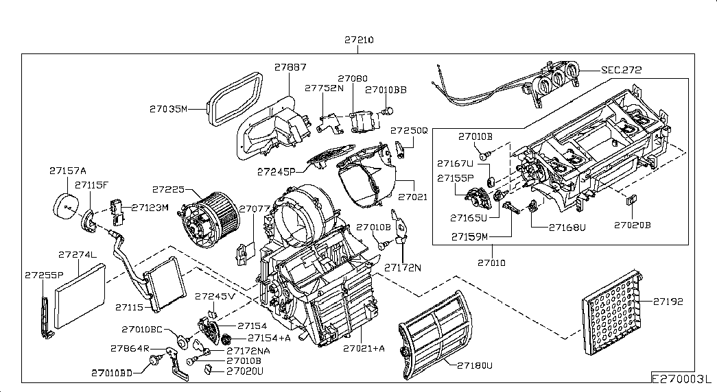 NISSAN 27277-EN000 - Suodatin, sisäilma inparts.fi