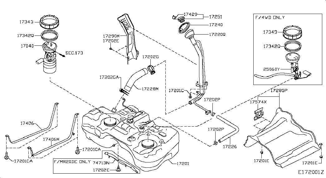 NISSAN 17251JD00A - Korkki, polttoainetankki inparts.fi