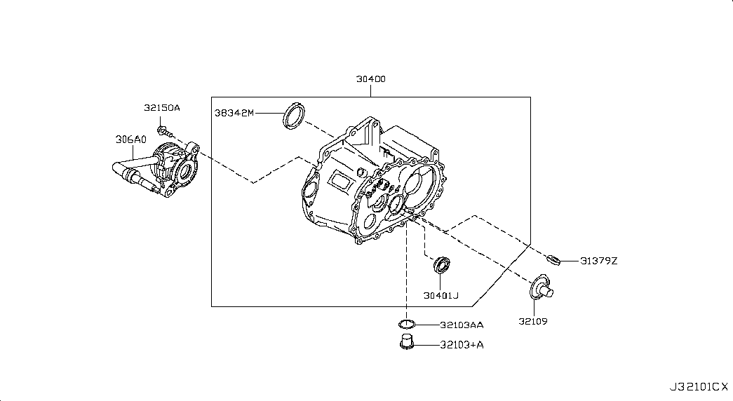 NISSAN 306A0-JA60C - Irroitusmekanismi, kytkin inparts.fi