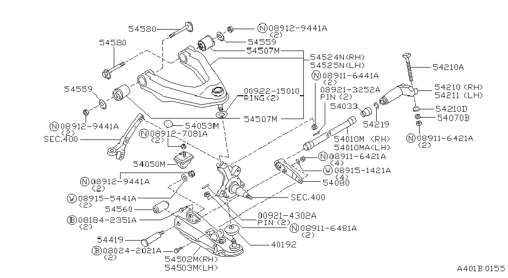 NISSAN 54503-2S485 - Tukivarsi, pyöräntuenta inparts.fi