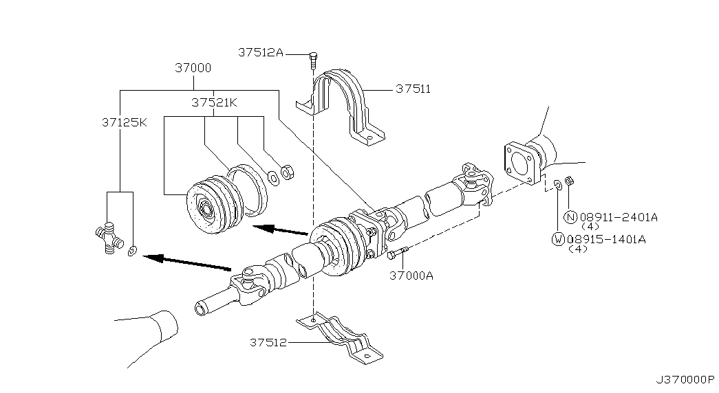 NISSAN 37000-VK005 - Murrosnivel inparts.fi