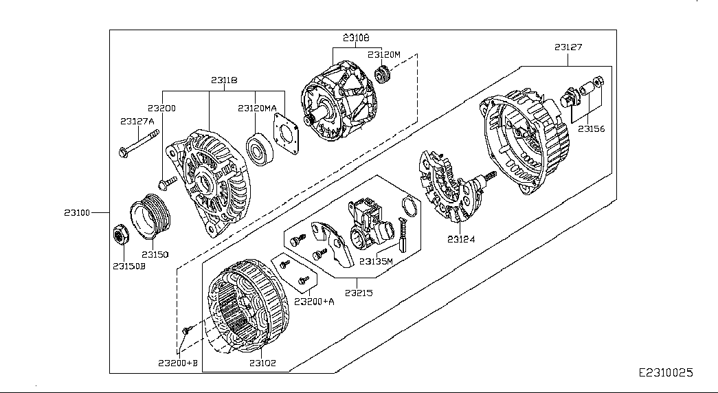 NISSAN 231001KM1A - Laturi inparts.fi