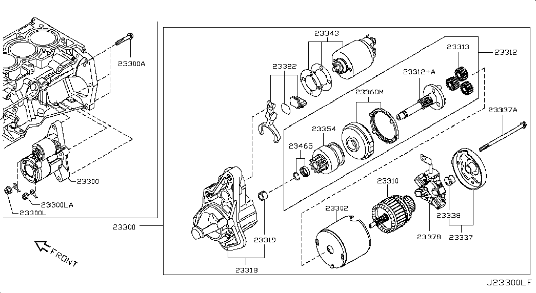 NISSAN 23310-ED001 - Ankkuri, käynnistinmoottori inparts.fi