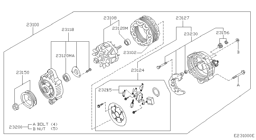 NISSAN 23100-BN300 - Laturi inparts.fi