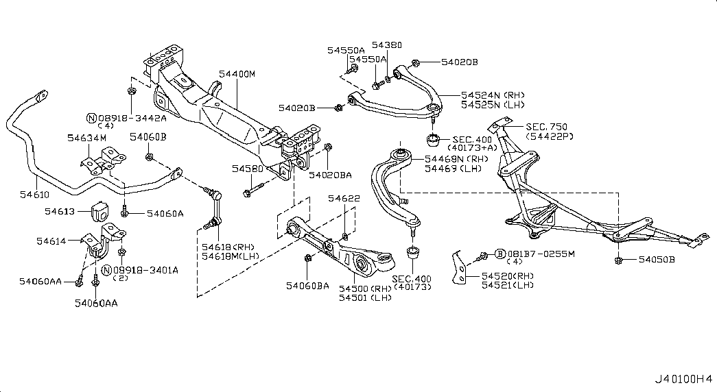 NISSAN #54524-AL500 - Tukivarren hela inparts.fi