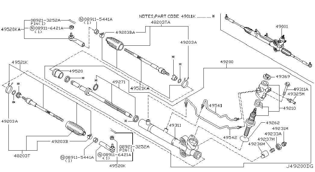 NISSAN 48520-CD725 - Raidetangon pää inparts.fi