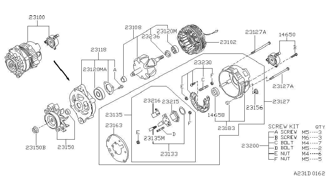 NISSAN 23100-0M901 - Laturi inparts.fi