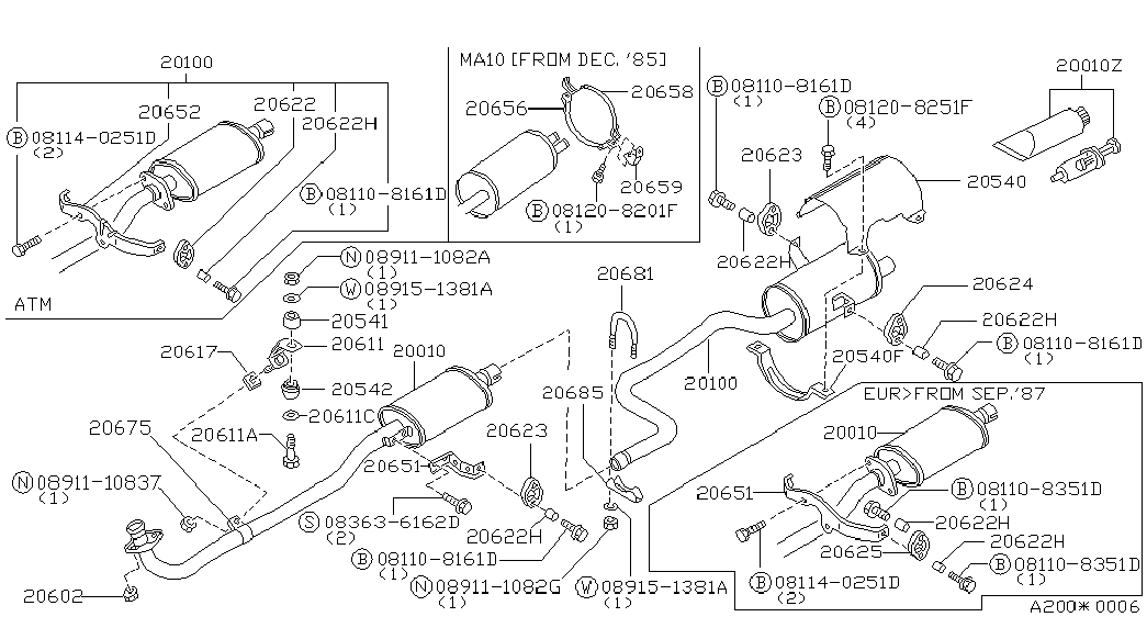 NISSAN 20650D0100 - Laakerin holkki, vakaaja inparts.fi