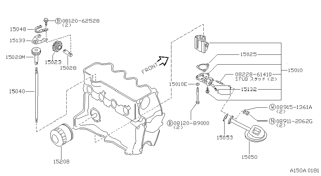 NISSAN 15208-01B01 - Öljynsuodatin inparts.fi