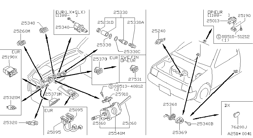 DAEWOO 2524089910 - Tunnistin, öljynpaine inparts.fi