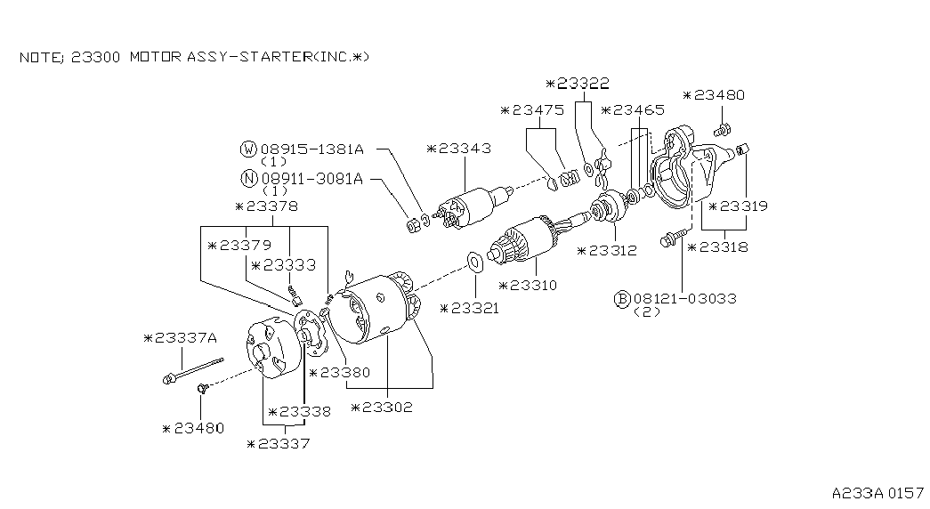 NISSAN 23300-M8000 - Käynnistinmoottori inparts.fi