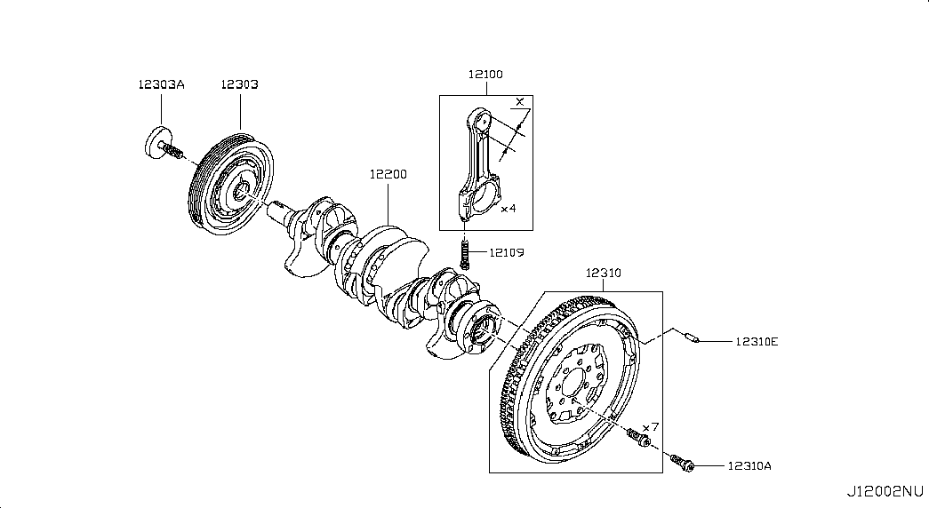 NISSAN 12303-00Q2K - Hihnapyörä, kampiakseli inparts.fi