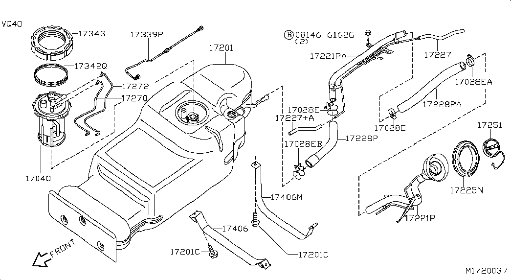 NISSAN 17040-EB800 - Polttoainesuodatin inparts.fi