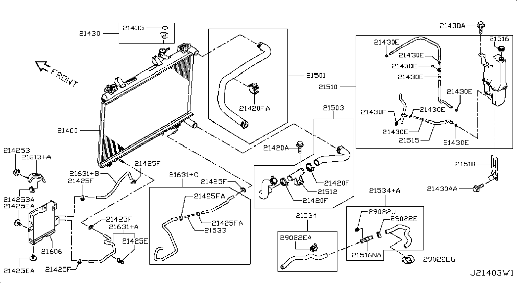 NISSAN 21430D999A - Korkki, jäähdytin inparts.fi