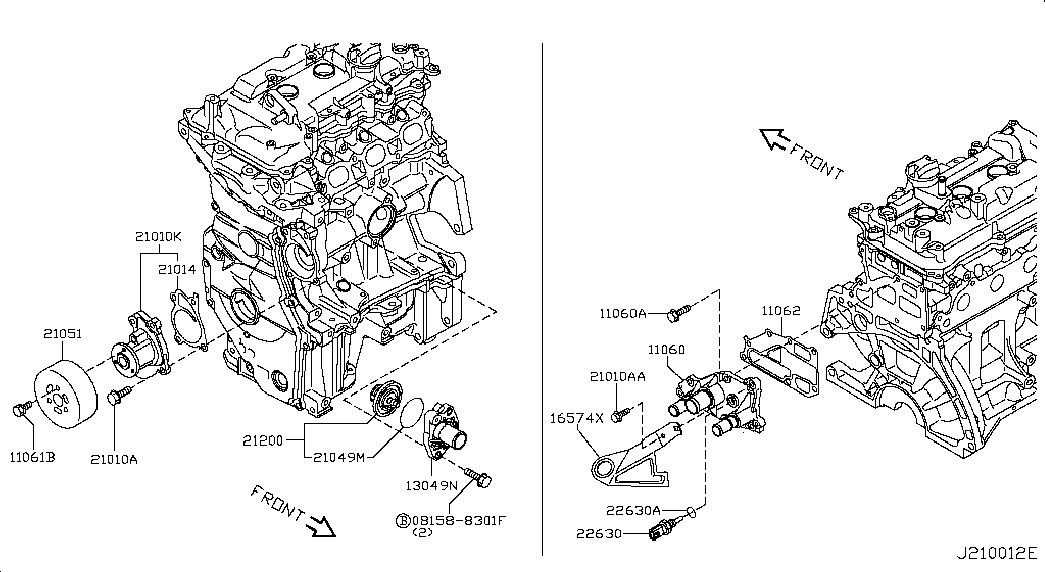 NISSAN B10101HC0A - Vesipumppu inparts.fi