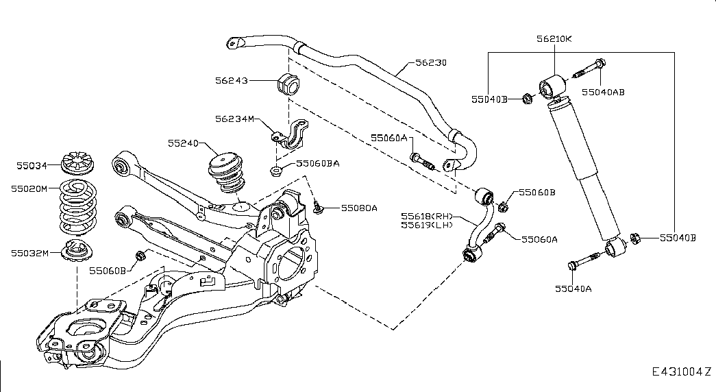 NISSAN E62104EA3B - Iskunvaimennin inparts.fi