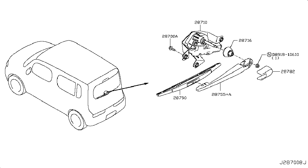 NISSAN 28781-1FA0A - Pyyhkijänsulka inparts.fi