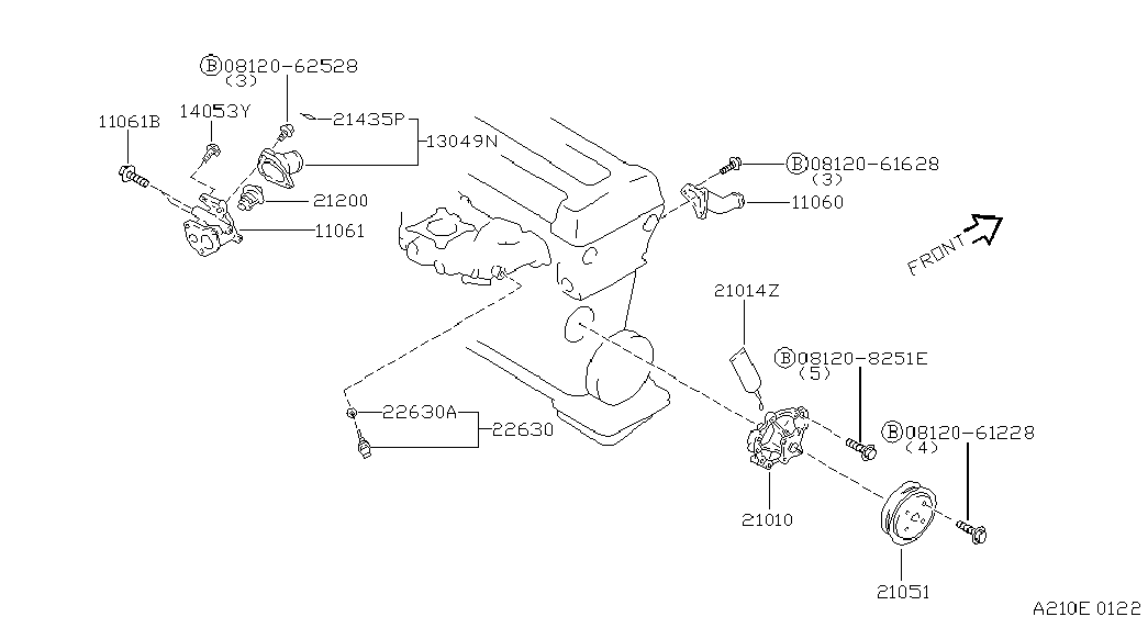 Subaru 22630-43Y00 - Tunnistin, jäähdytysnesteen lämpötila inparts.fi