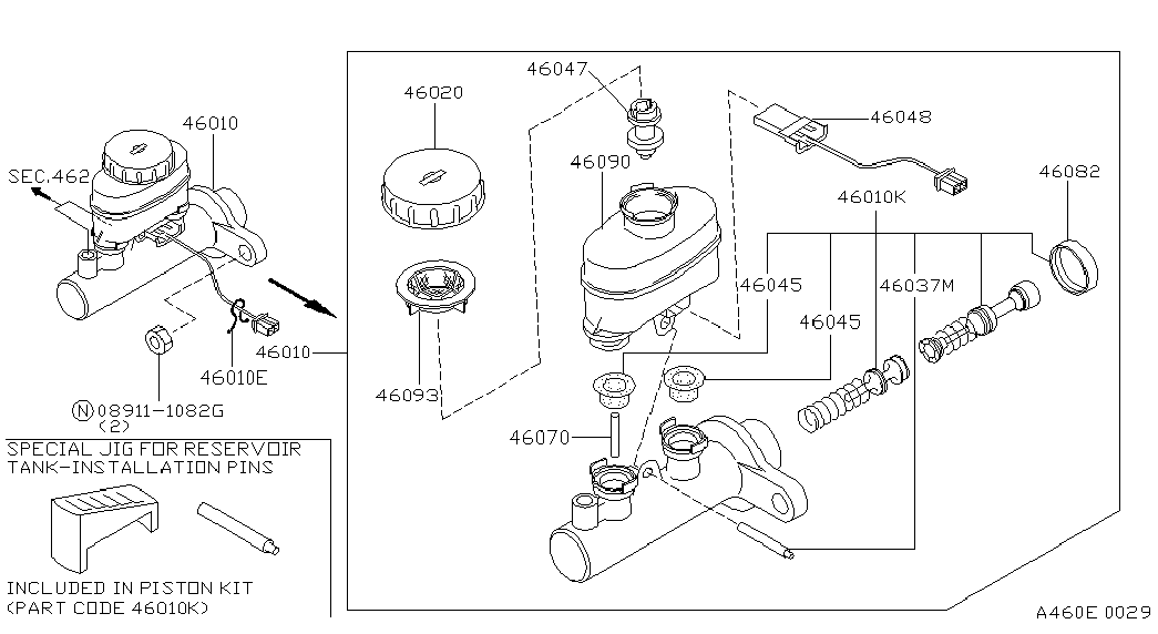 NISSAN 46010-2N320 - Jarrupääsylinteri inparts.fi