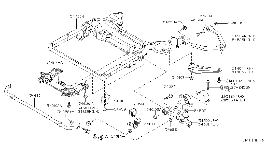 NISSAN 54524EG000 - Tukivarren hela inparts.fi