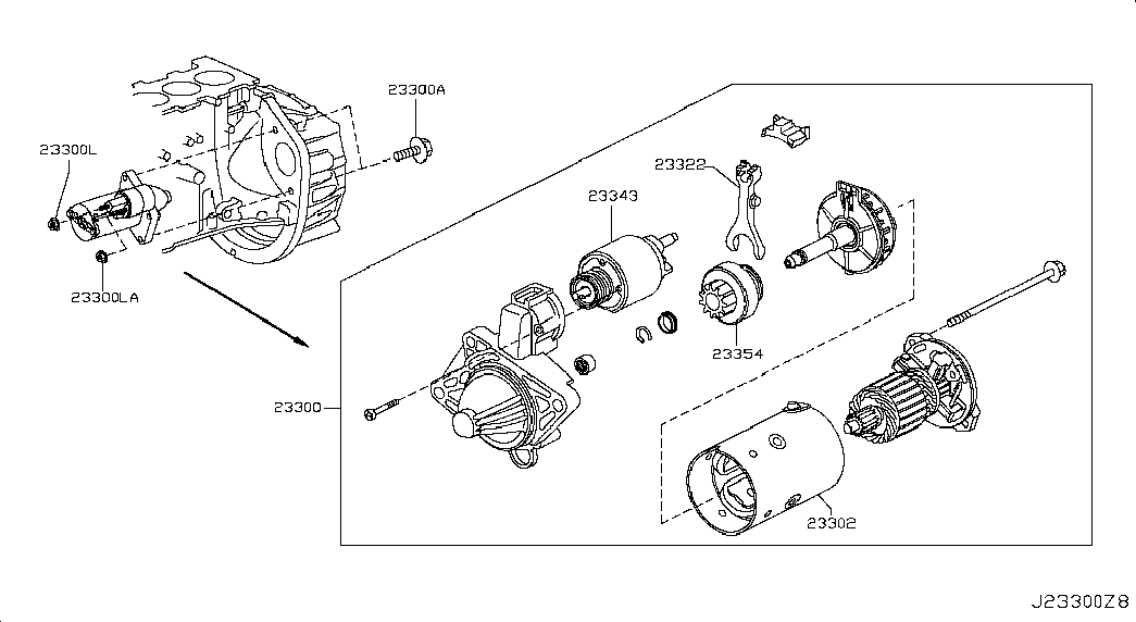 NISSAN 23343-JG70A - Magneettikytkin, käynnistin inparts.fi