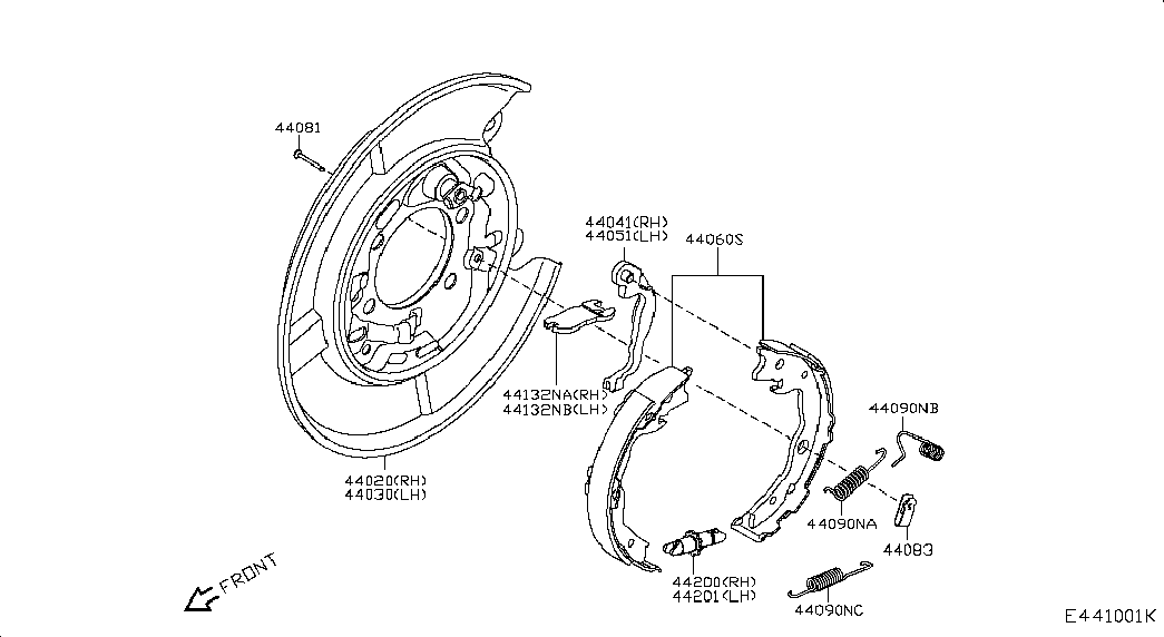 TOYOTA 44060-CY025 - Jarrukenkäsarja, seisontajarru inparts.fi