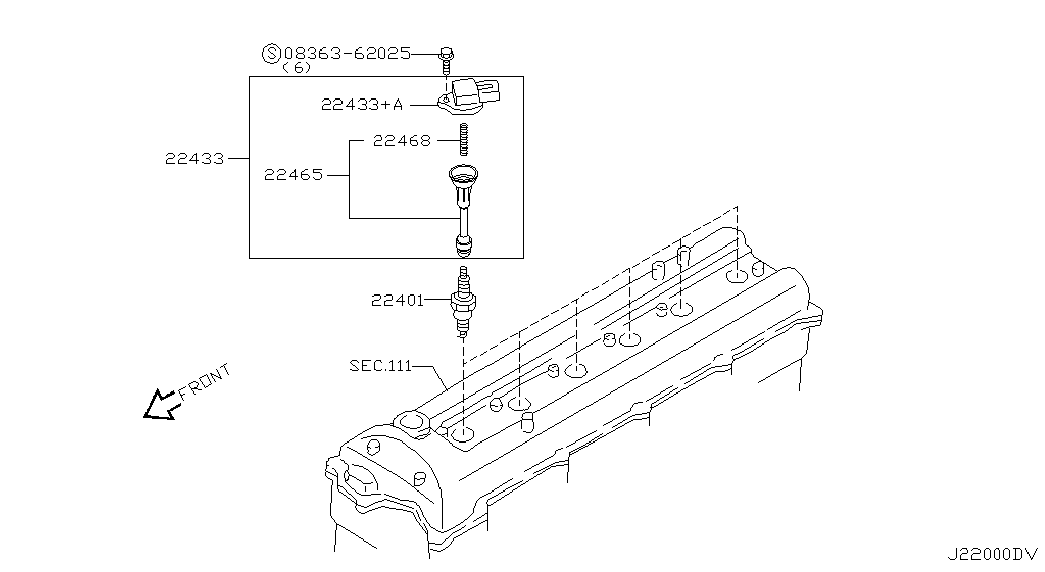 NISSAN 22401-8H514 - Sytytystulppa inparts.fi