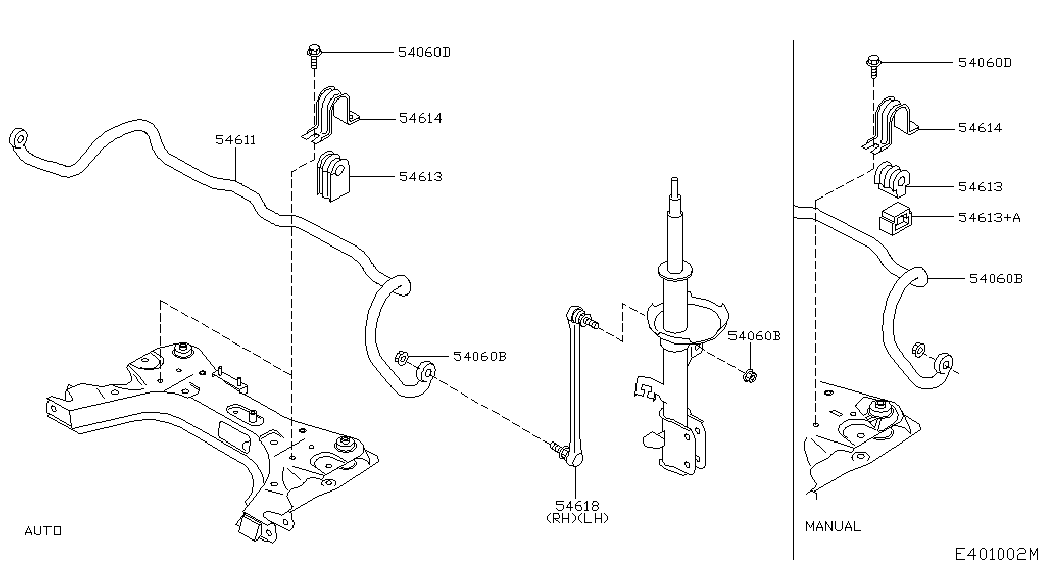 RENAULT 546189U00A - Tanko, kallistuksenvaimennin inparts.fi