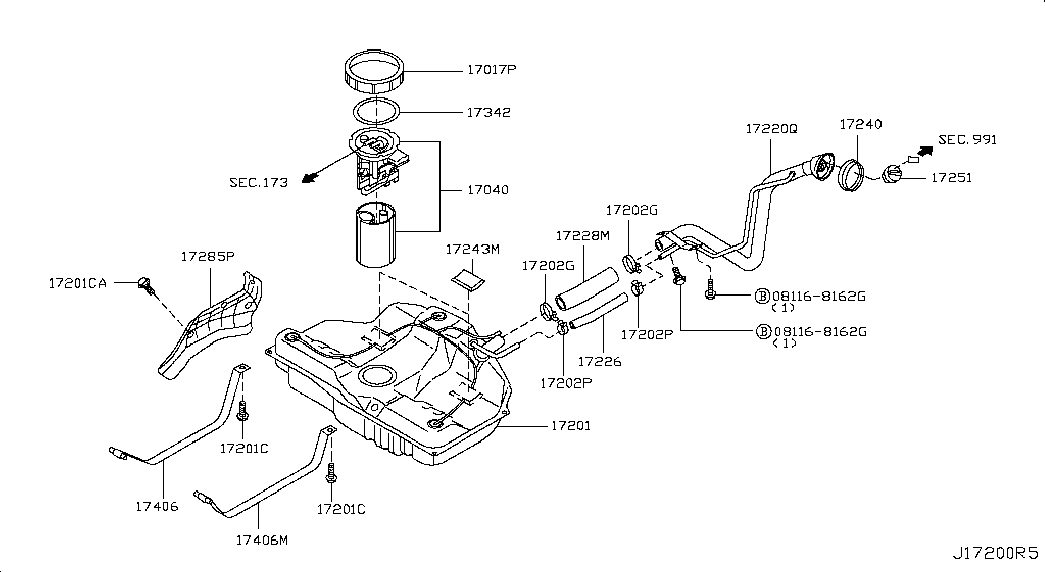 Hyundai 17040-95F0B - Polttoainepumppu inparts.fi