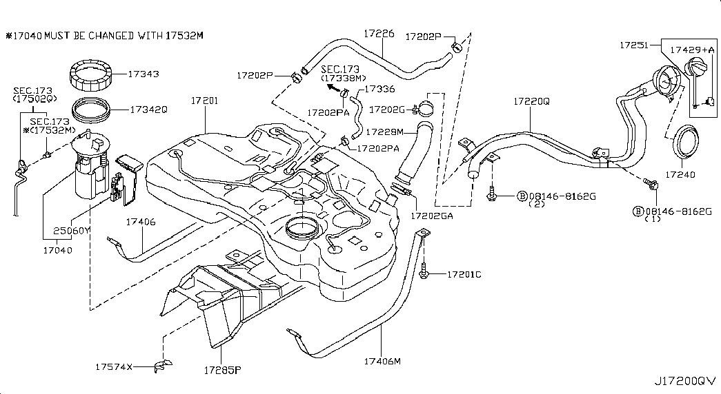 NISSAN 17040-9Y000 - Polttoainesuodatin inparts.fi