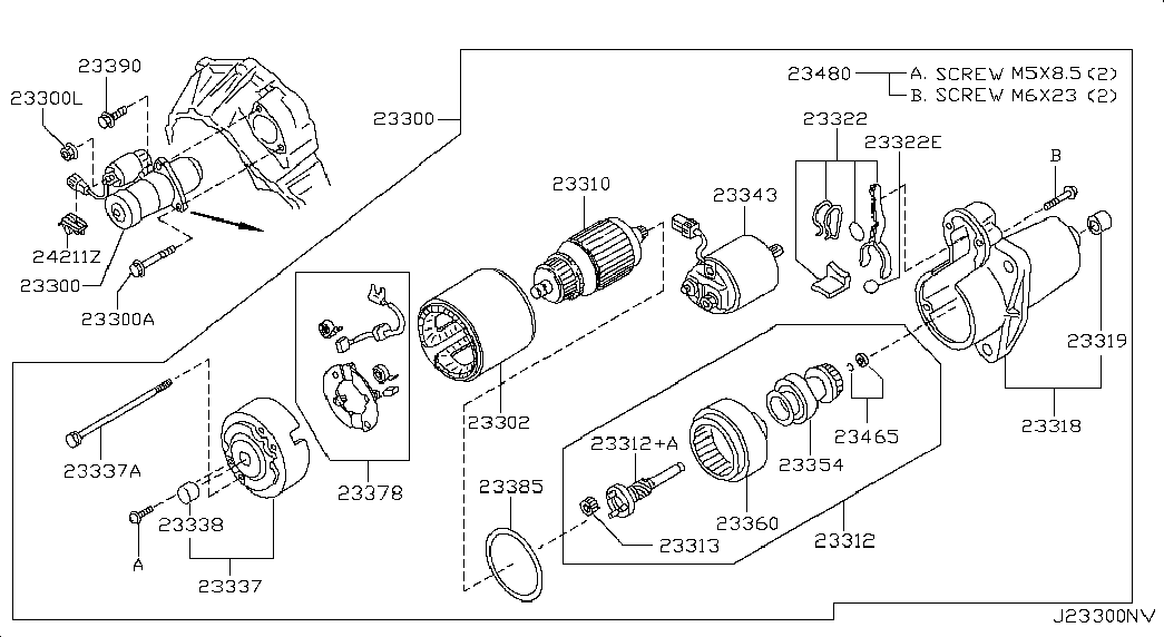 NISSAN 23378-8J110 - Käynnistinmoottorin hiilet inparts.fi