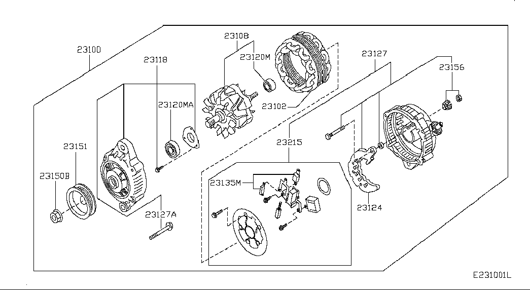 NISSAN 23100JD200 - Laturi inparts.fi