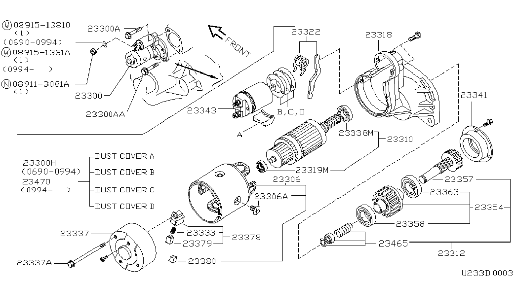 NISSAN 23343-54A00 - Magneettikytkin, käynnistin inparts.fi