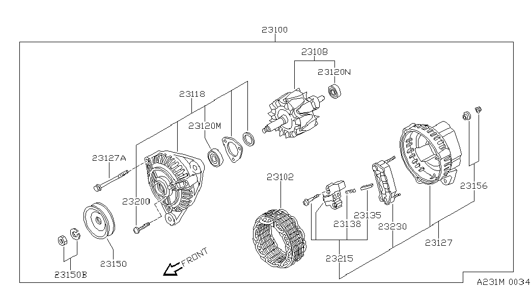 NISSAN 23215 35F10 - Jänniteensäädin inparts.fi