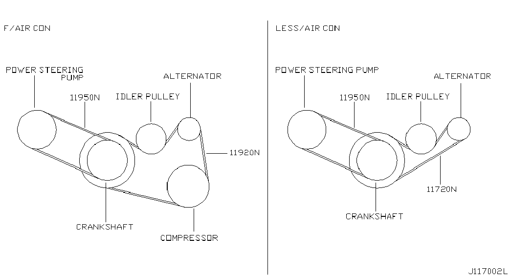 NISSAN 11720 31U02 - Moniurahihna inparts.fi