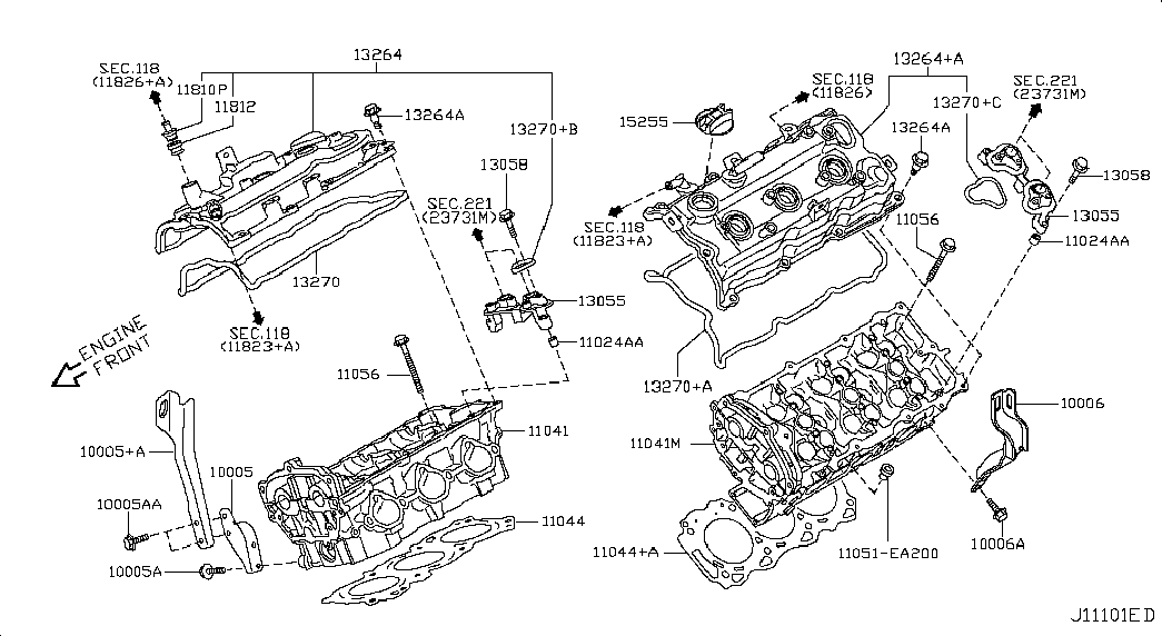 NISSAN 110449N00B - Tiiviste, sylinterikansi inparts.fi