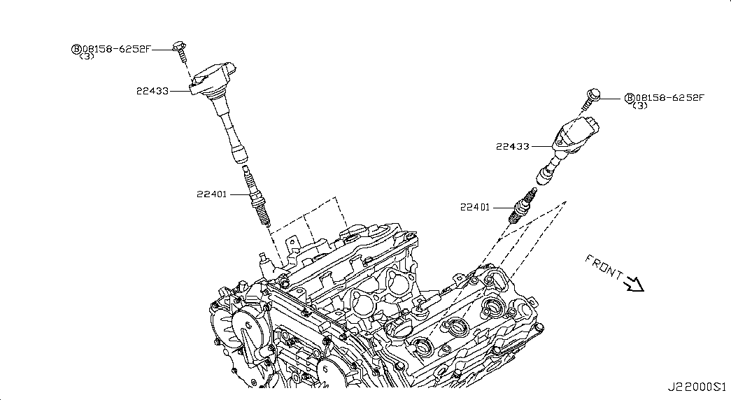 Mitsubishi 22401-EW61C - Sytytystulppa inparts.fi