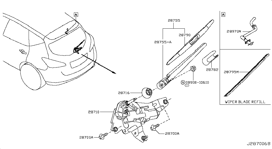 NISSAN 28780-1AN0A - Pyyhkijänsulka inparts.fi