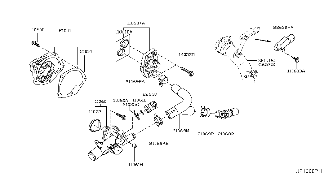 NISSAN 21014-00QAF - Tiiviste, vesipumppu inparts.fi