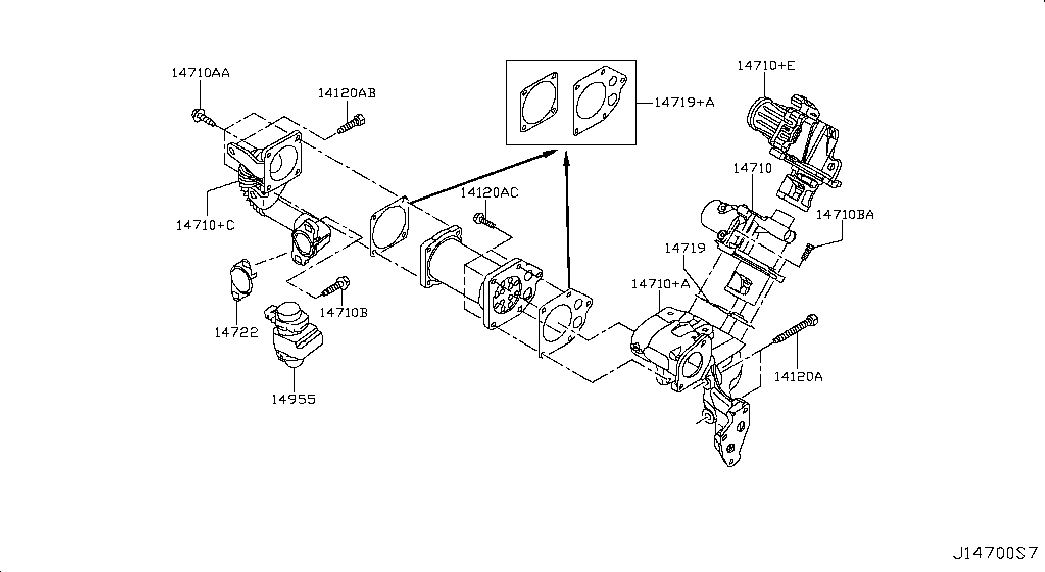 FORD 1471000Q0G - Venttiili, pakokaasun kierrätys inparts.fi