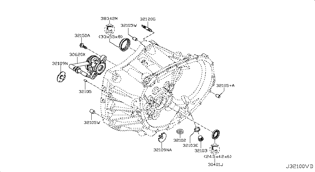 NISSAN 3211300QAB - Akselitiiviste, autom. vaihteisto inparts.fi