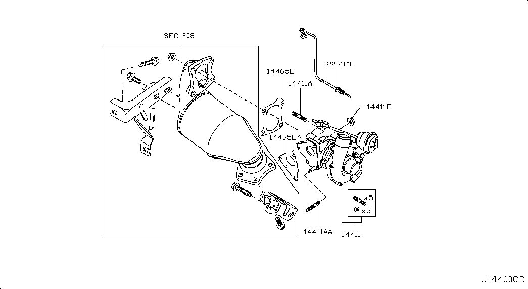 FORD 1441100Q0F - Asennussarja, turboahdin inparts.fi