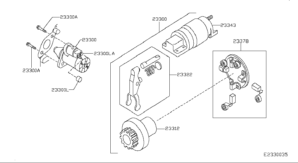 NISSAN 233001KA1B - Käynnistinmoottori inparts.fi