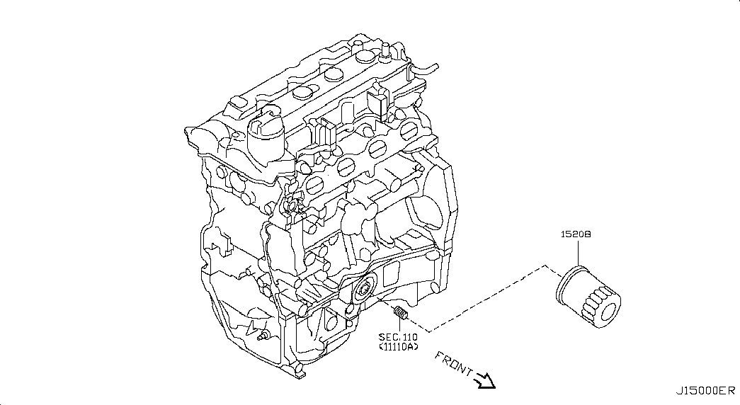 TOYOTA 15208-65F01 - Öljynsuodatin inparts.fi