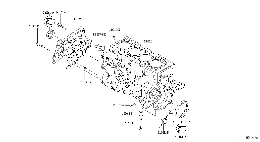 NISSAN 11130-BN700 - Akselitiiviste, kampiakseli inparts.fi